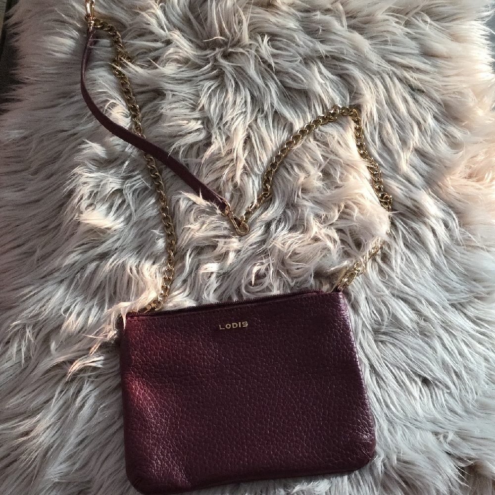 Lodis Red and Gold Crossbody Bag